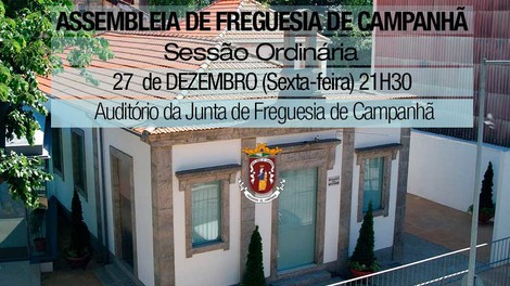 Assembleia de Freguesia de Campanhã - Sessão Ordinária 27 dezembro