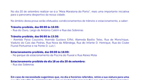 CONDICIONAMENTO DE TRÂNSITO - MEIA MARATONA