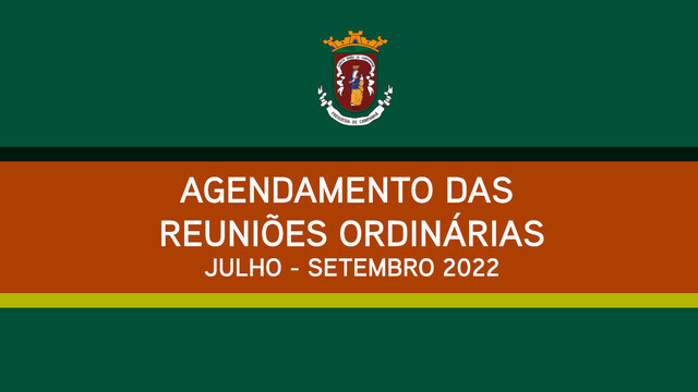 Edital - Agendamento das reuniões ordinárias (julho 2022)